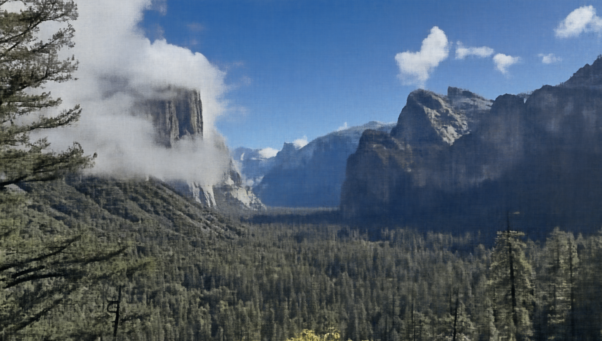 Yosemite training progression at step 1400