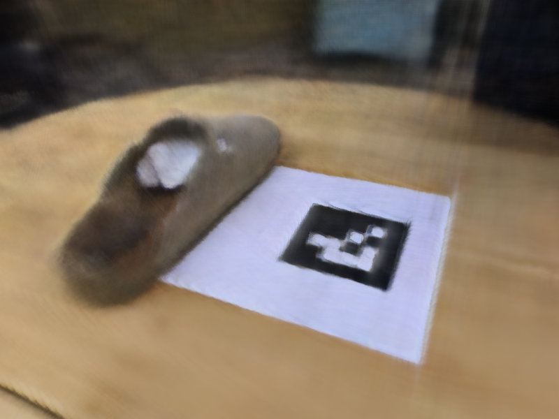 Own dataset (shoe) training progression at step 4000